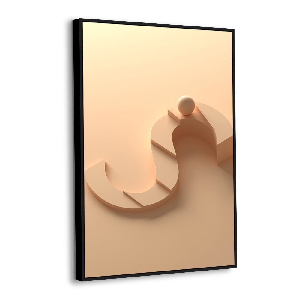 "Embrace Of Tranquility" Geometric Abstract Canvas Wall Art