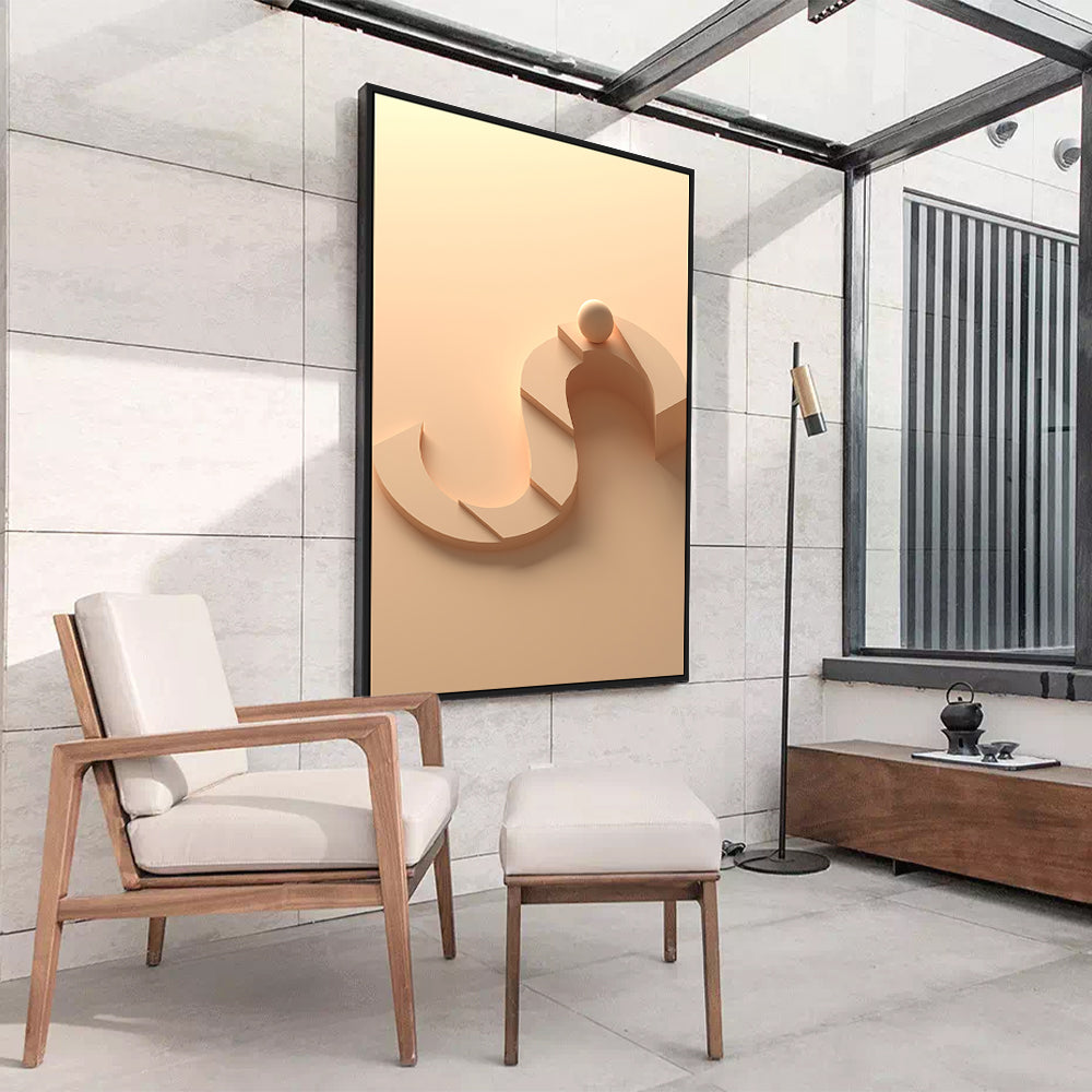 "Embrace Of Tranquility" Geometric Abstract Canvas Wall Art