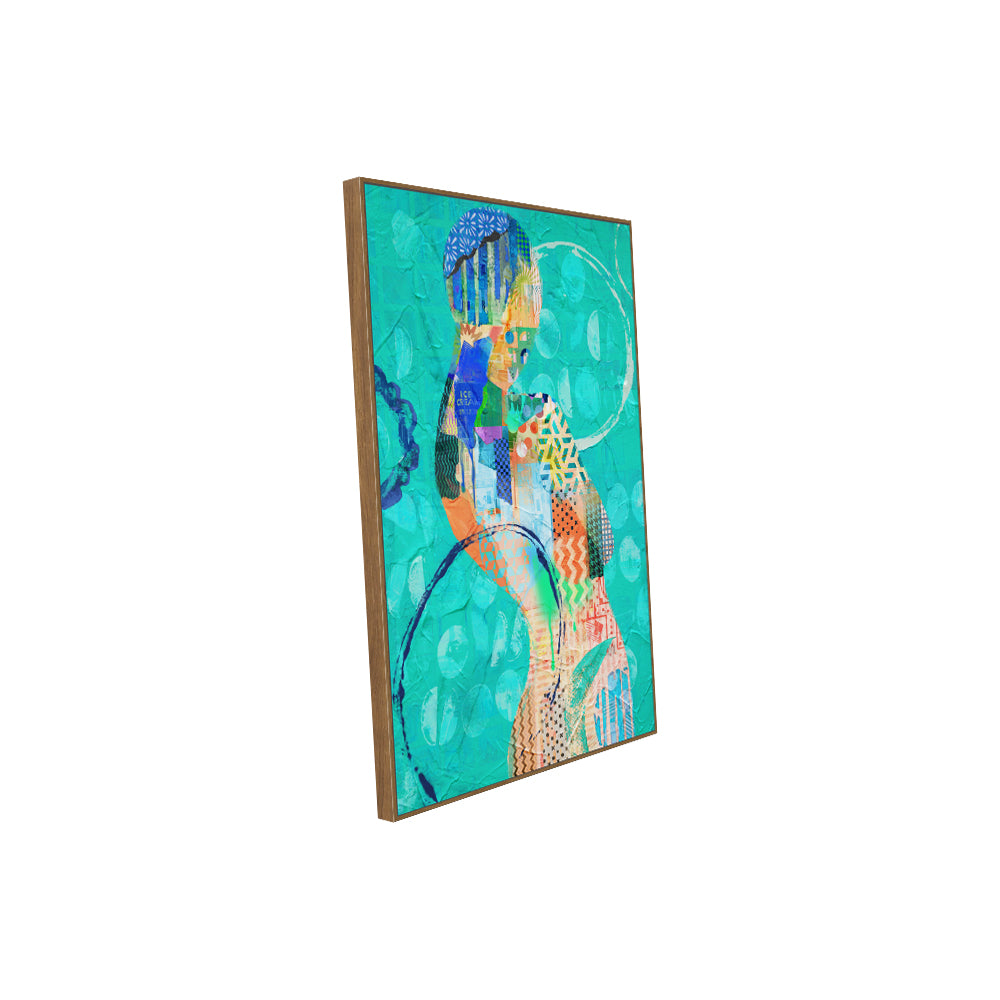 Vibrant Reflections: Figure Canvas Wall Art