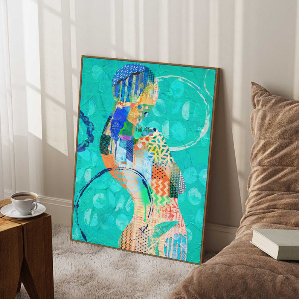 Vibrant Reflections: Figure Canvas Wall Art