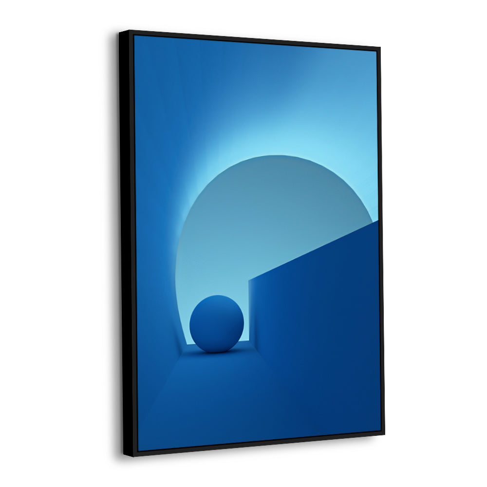 "Serenity In Blue" Abstract Minimalist Canvas Wall Art