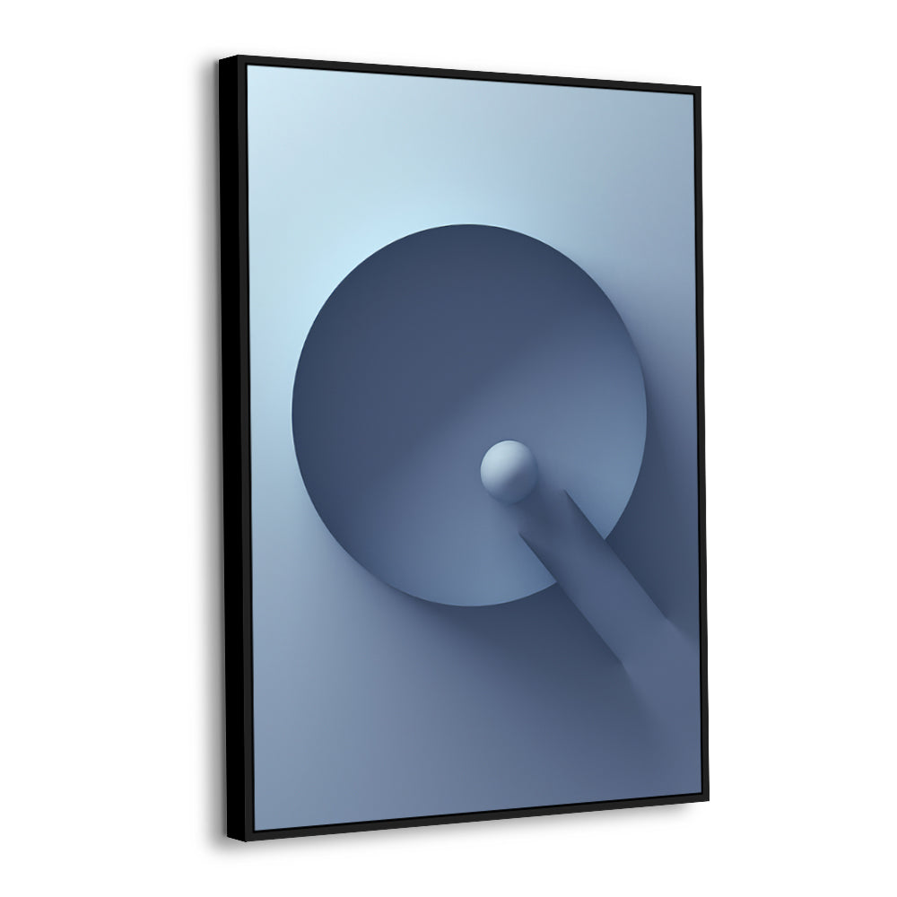 "Flow Of Blue" Abstract Geometric Canvas Wall Art