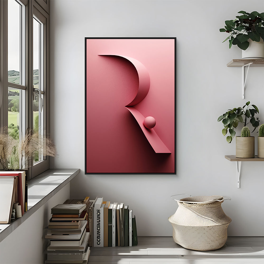 "Curved Elegance" Modern Geometric Canvas Wall Art