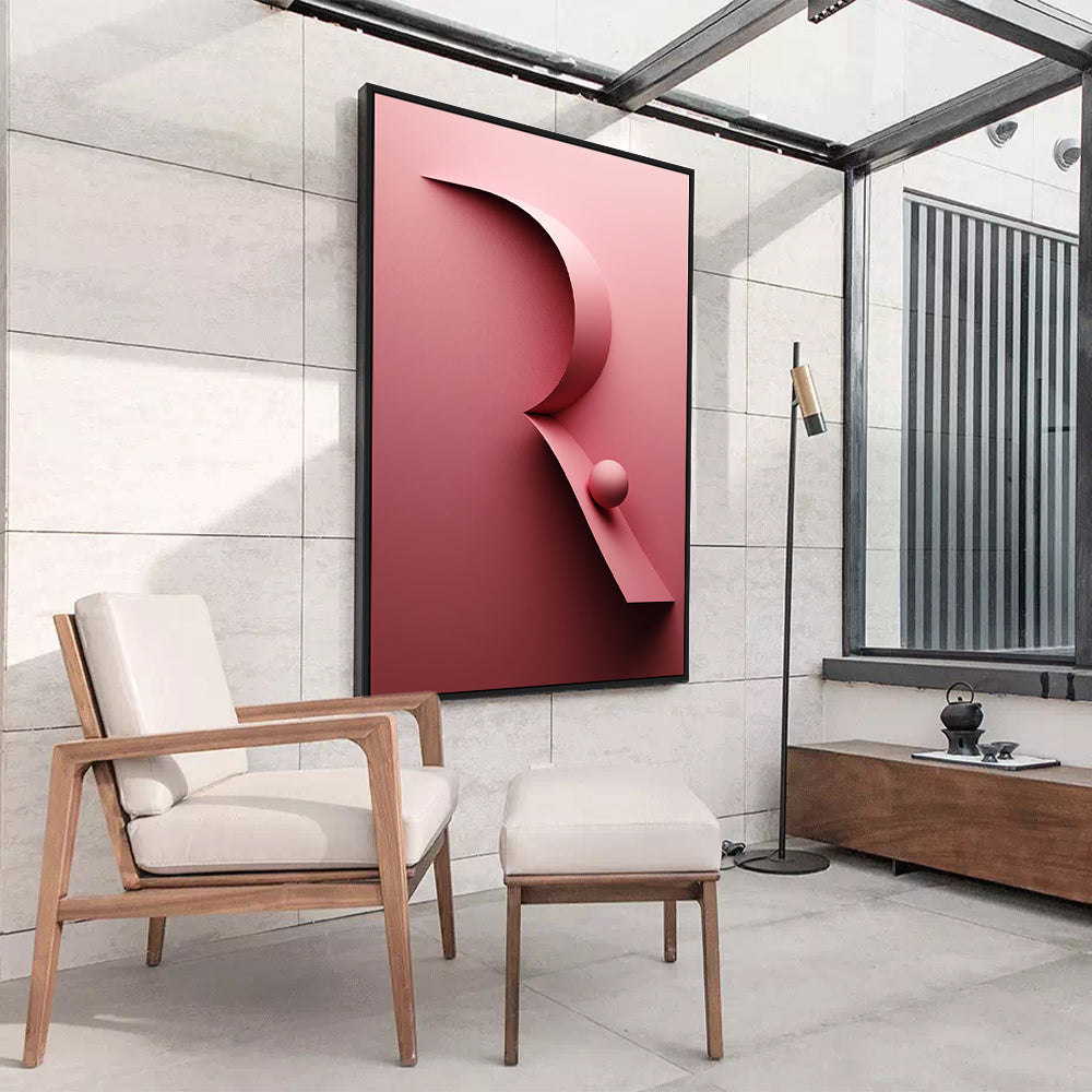 "Curved Elegance" Modern Geometric Canvas Wall Art