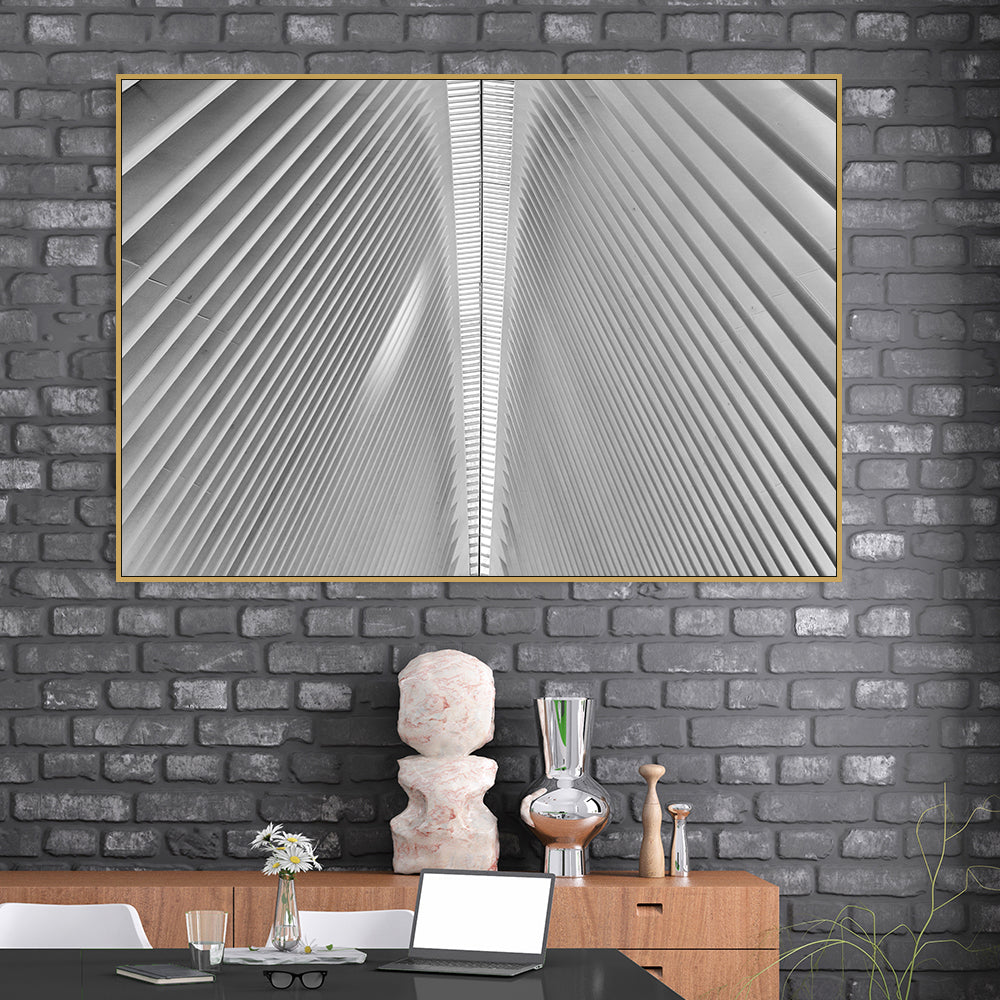 Monochrome Symmetry: Black And White Architectural Canvas Wall Art