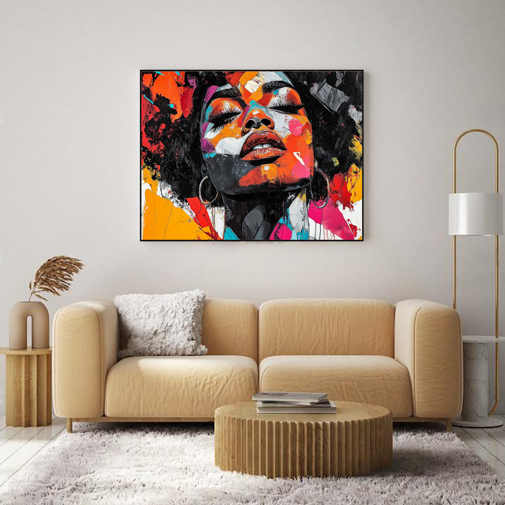 Abstract Portrait of a Woman-Canvas Wall Art