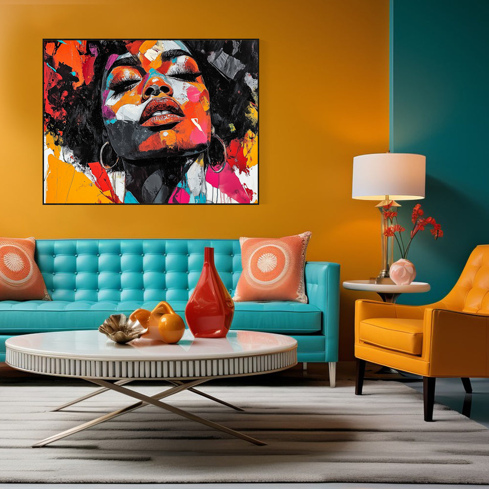 Abstract Portrait of a Woman-Canvas Wall Art