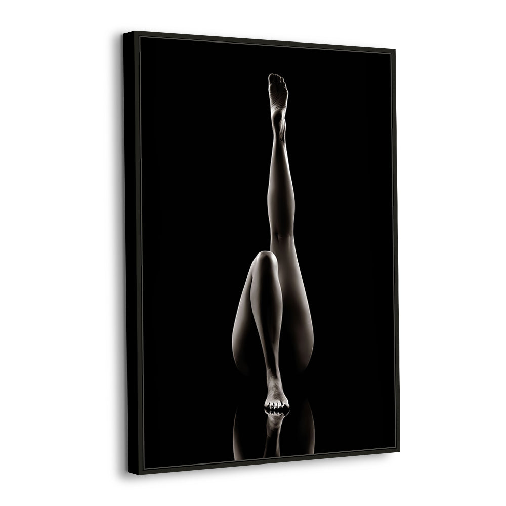 Elegant Silhouette - Black & White Figure Canvas Wall Art
