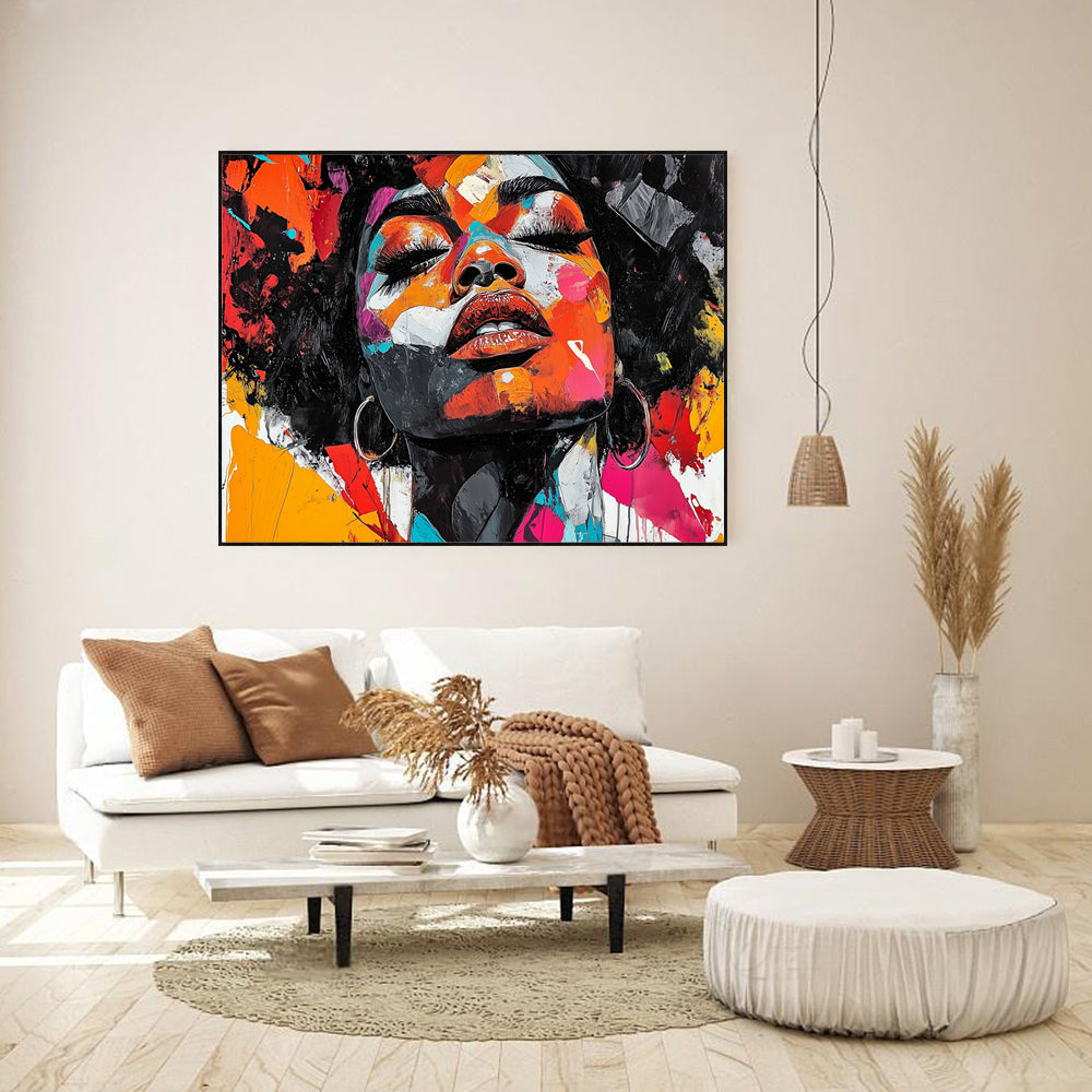 Abstract Portrait of a Woman-Canvas Wall Art