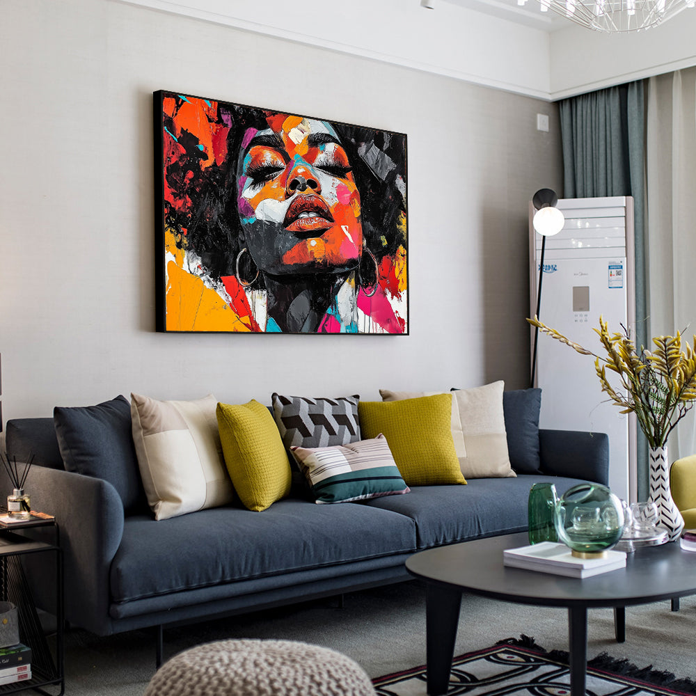 Abstract Portrait of a Woman-Canvas Wall Art