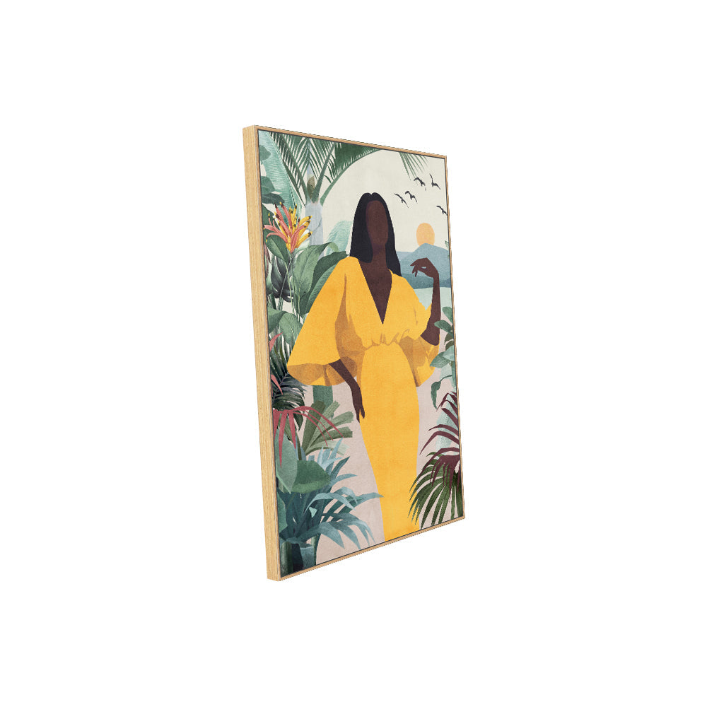 Vibrant and Sophisticated - Tropical Woman Canvas Wall Art