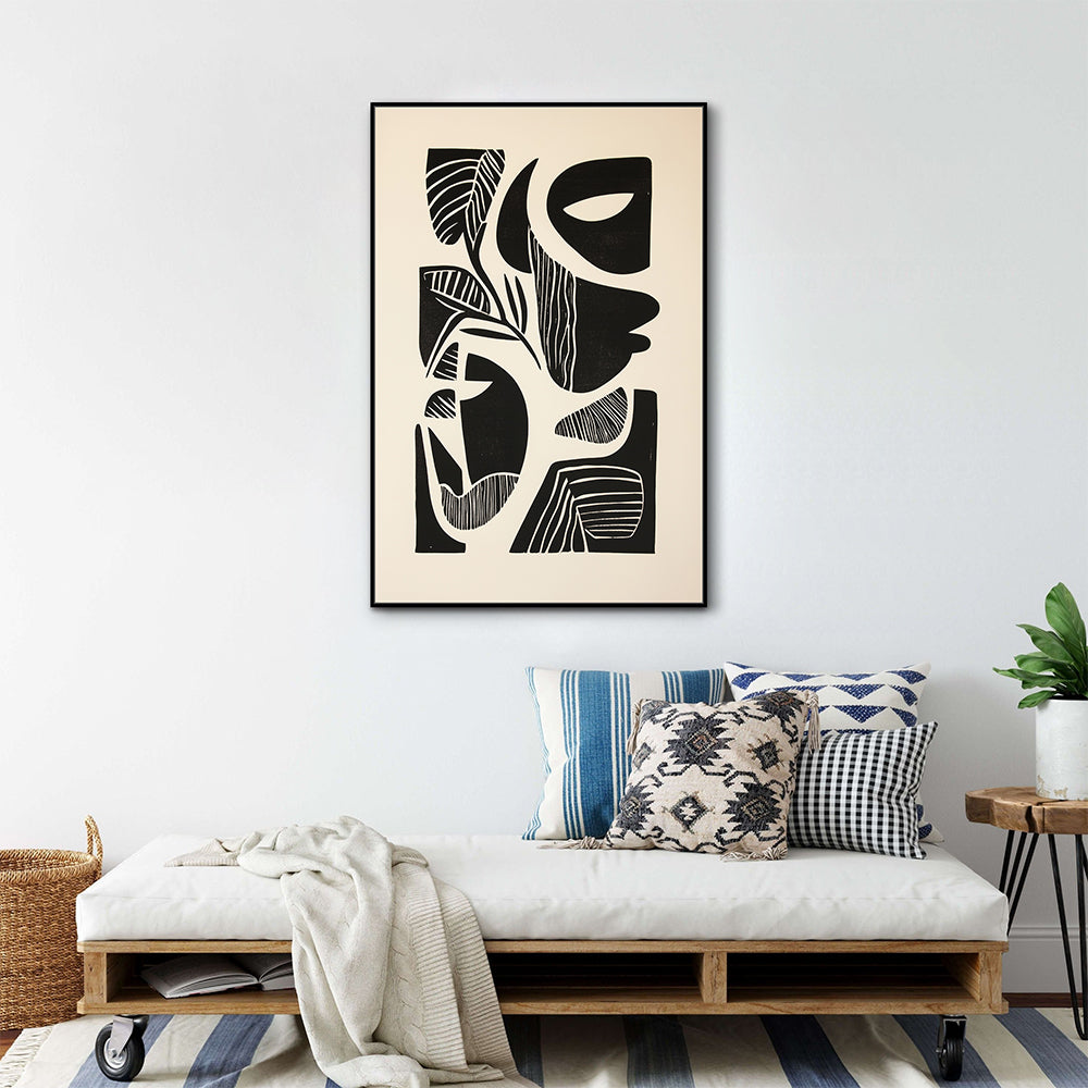 Modern Black and White Canvas Wall Art
