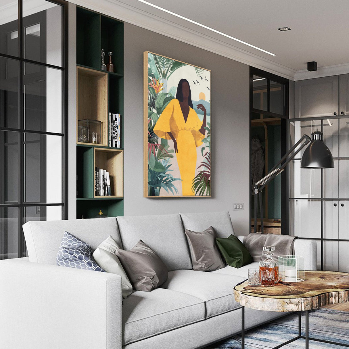 Vibrant and Sophisticated - Tropical Woman Canvas Wall Art