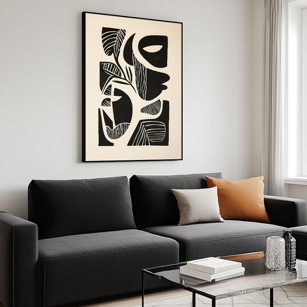 Modern Black and White Canvas Wall Art
