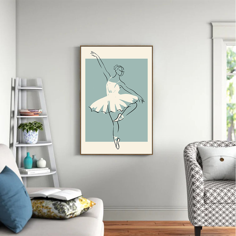 Graceful Moves: Minimalist Ballet Canvas Wall Art