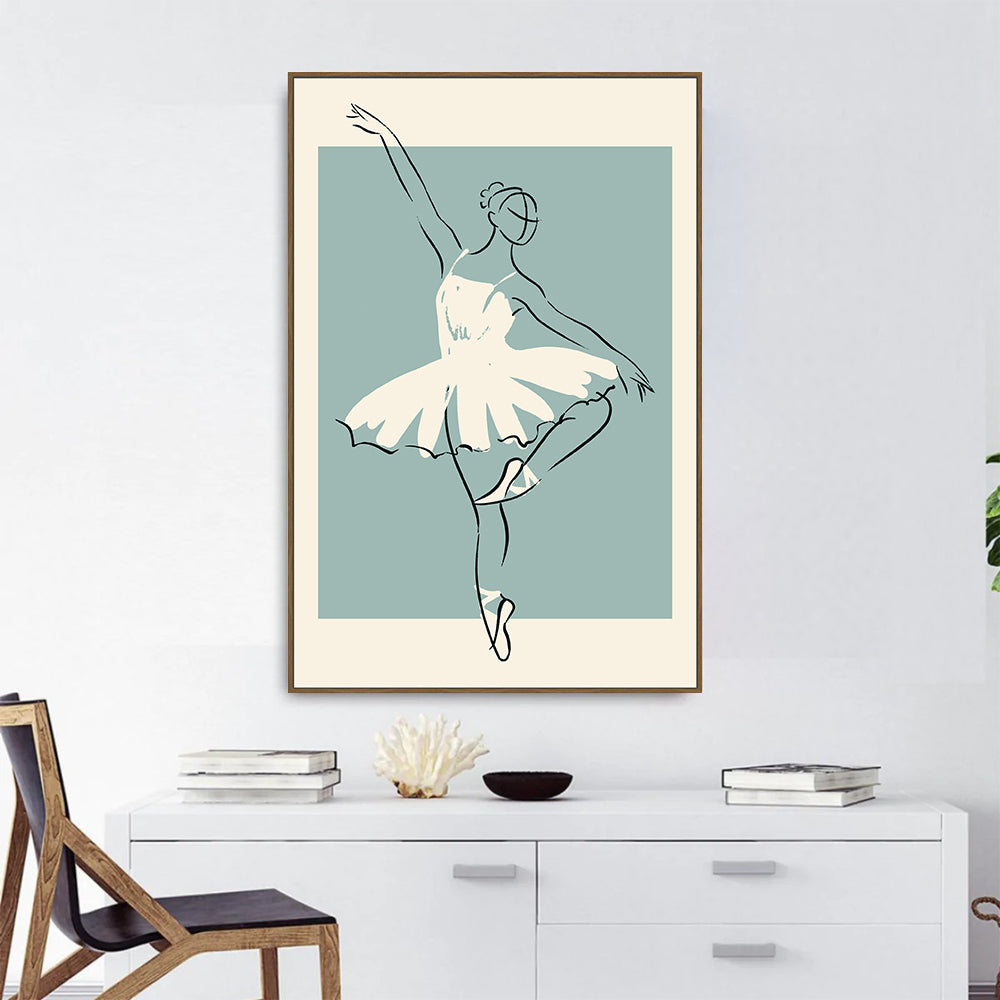 Graceful Moves: Minimalist Ballet Canvas Wall Art