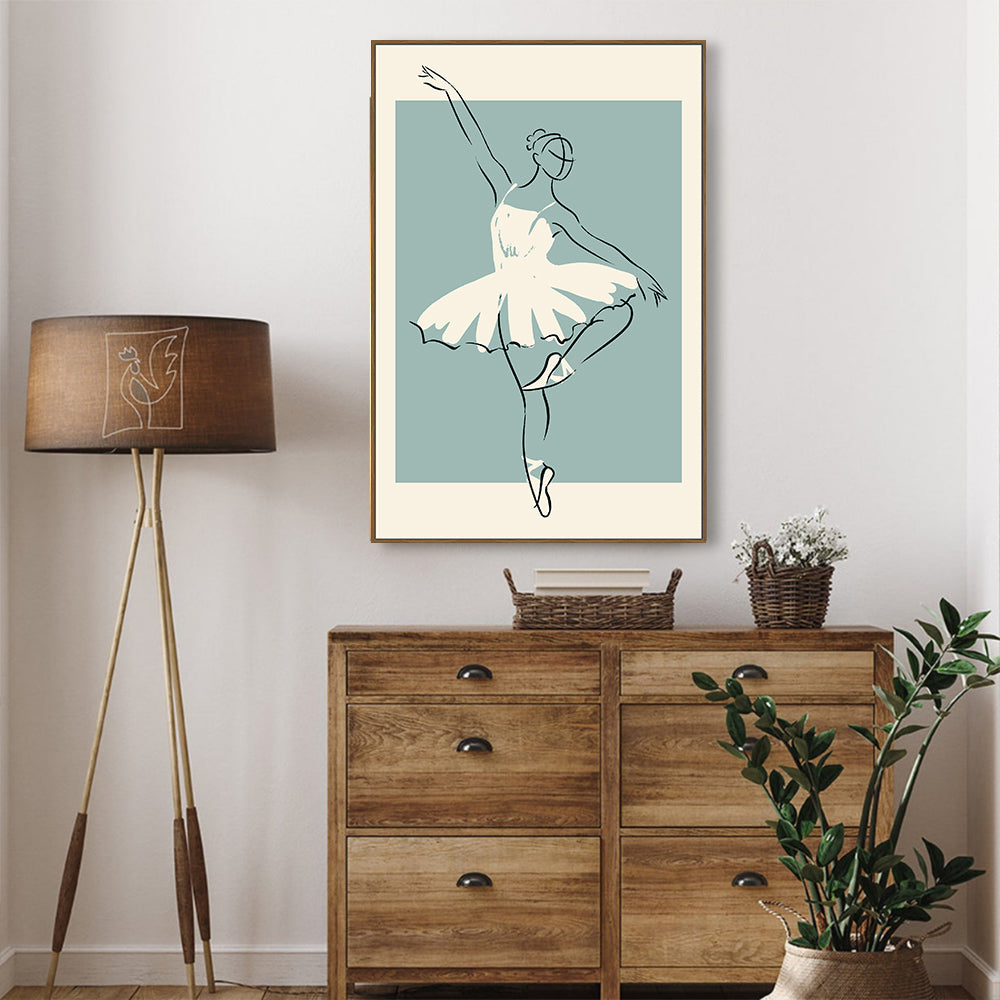Graceful Moves: Minimalist Ballet Canvas Wall Art