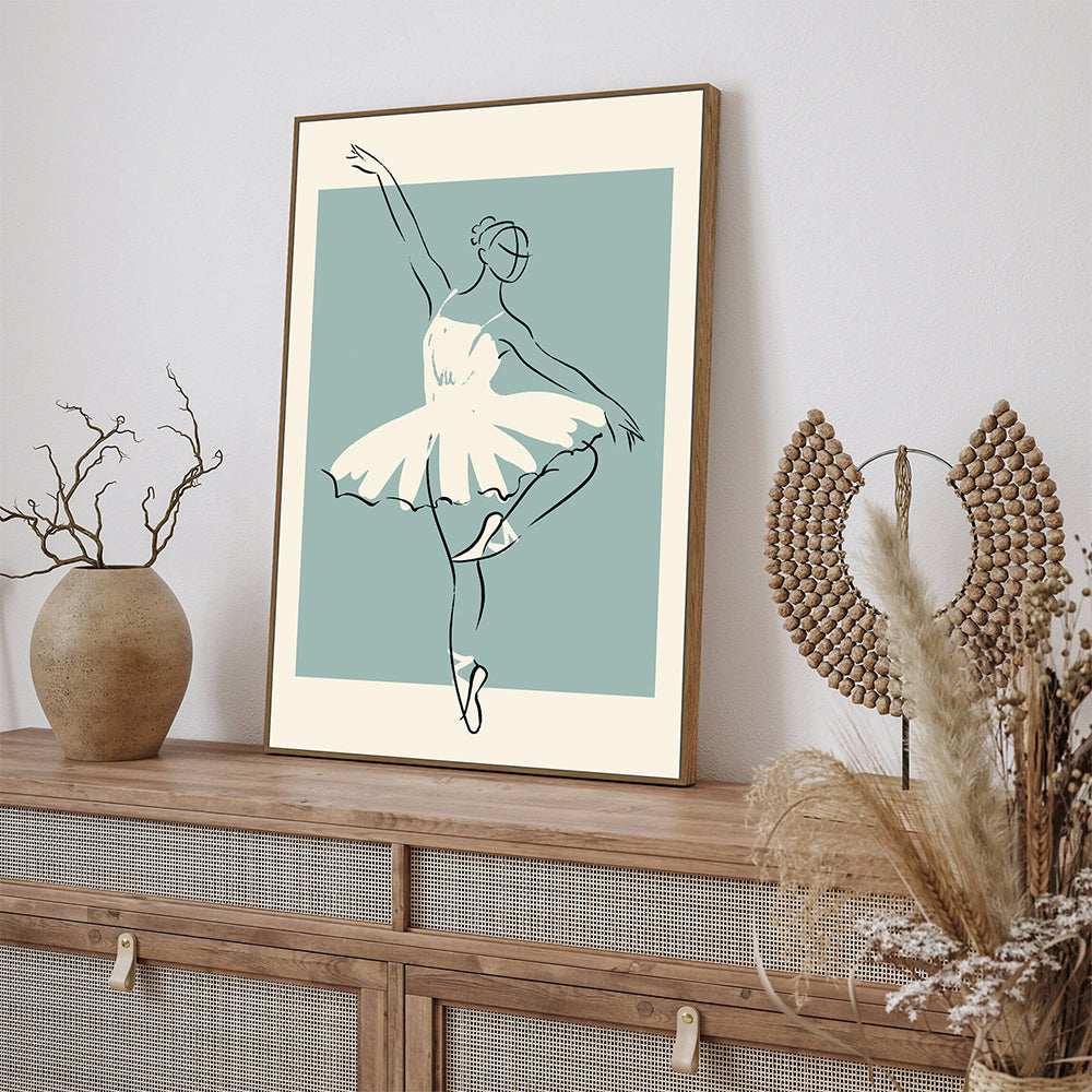 Graceful Moves: Minimalist Ballet Canvas Wall Art
