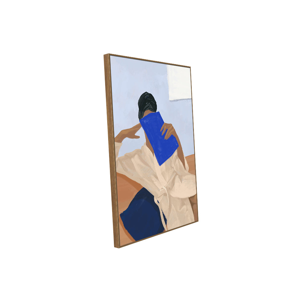Quiet Moment: Reading Portrait Canvas Wall Art