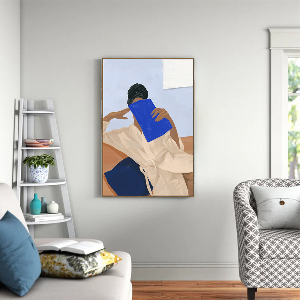 Quiet Moment: Reading Portrait Canvas Wall Art