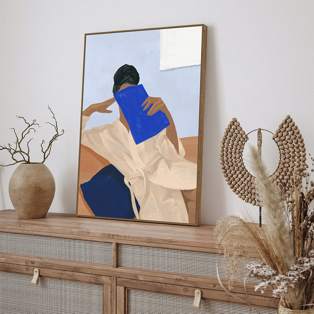 Quiet Moment: Reading Portrait Canvas Wall Art