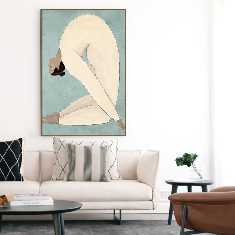 Serenity In Motion: Minimalist Yoga Pose Canvas Wall Art