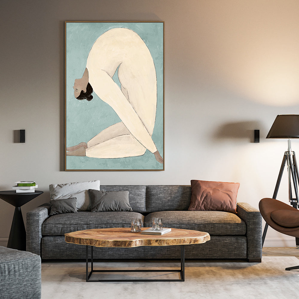 Serenity In Motion: Minimalist Yoga Pose Canvas Wall Art