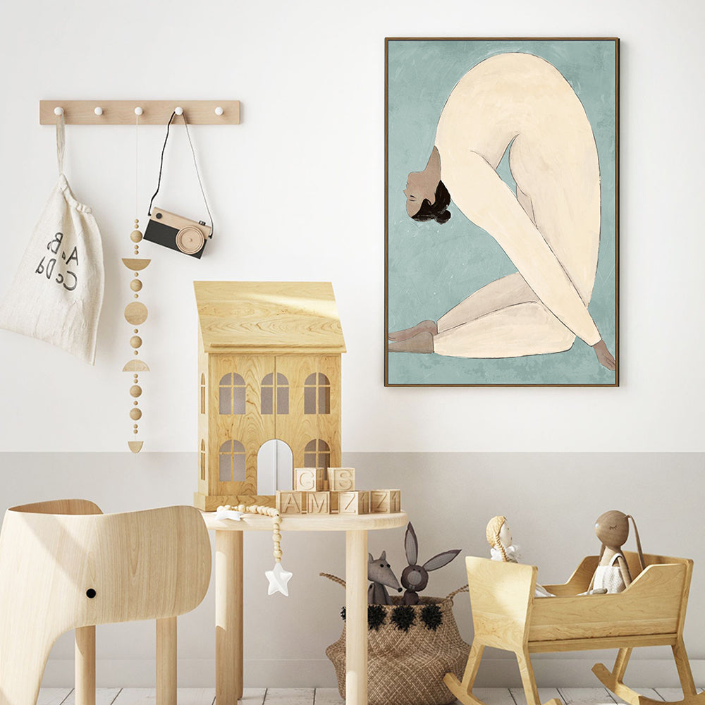 Serenity In Motion: Minimalist Yoga Pose Canvas Wall Art