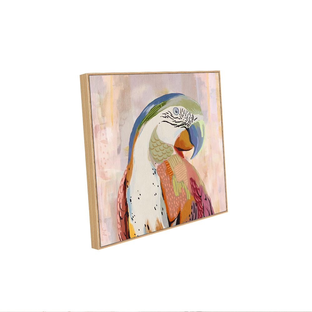 Vibrant Macaw Parrot Canvas Wall Art – Colorful & Whimsical Bird Painting