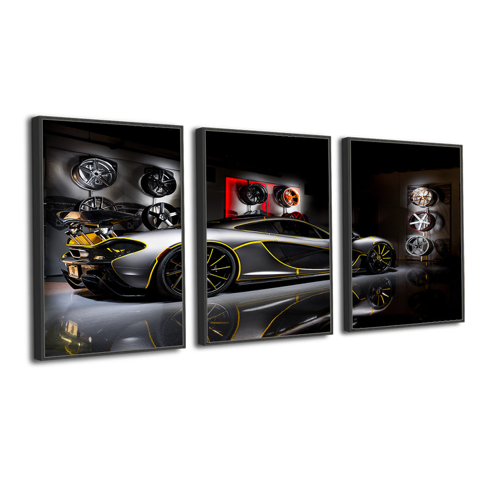 Luxury Supercar 3-Piece Canvas Wall Art – Bold & Sleek