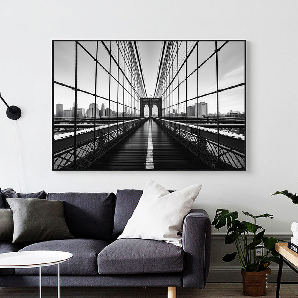 Brooklyn Bridge Perspective Canvas Wall Art
