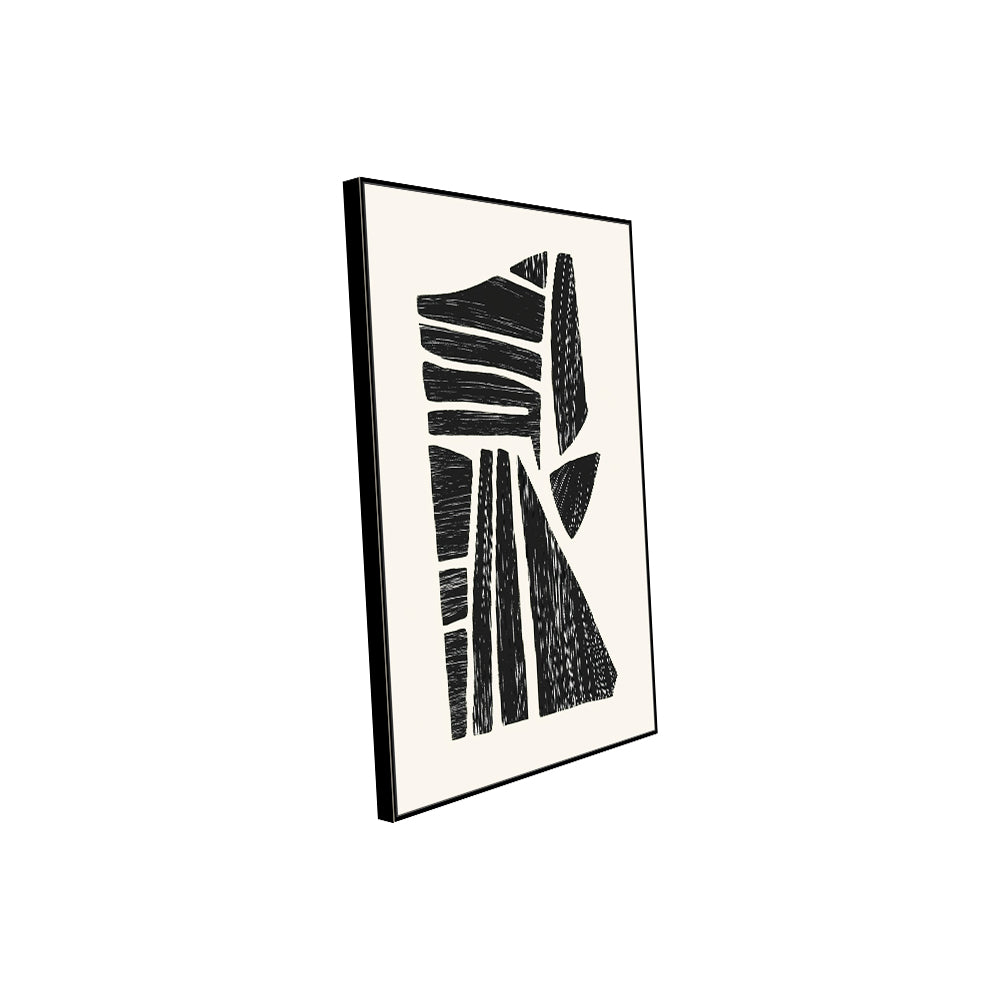 Geometric Black And White Canvas Wall Art