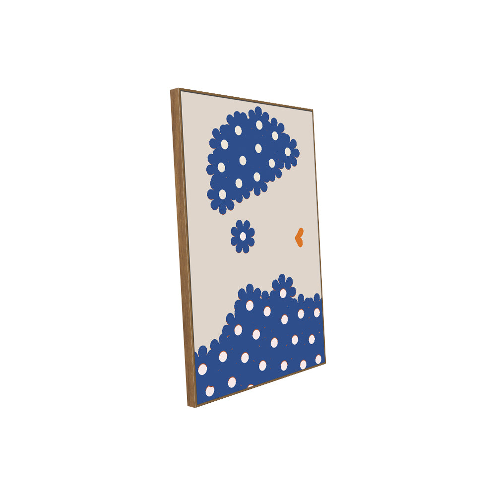 Playful Polka Dot Blooms Canvas Wall Art