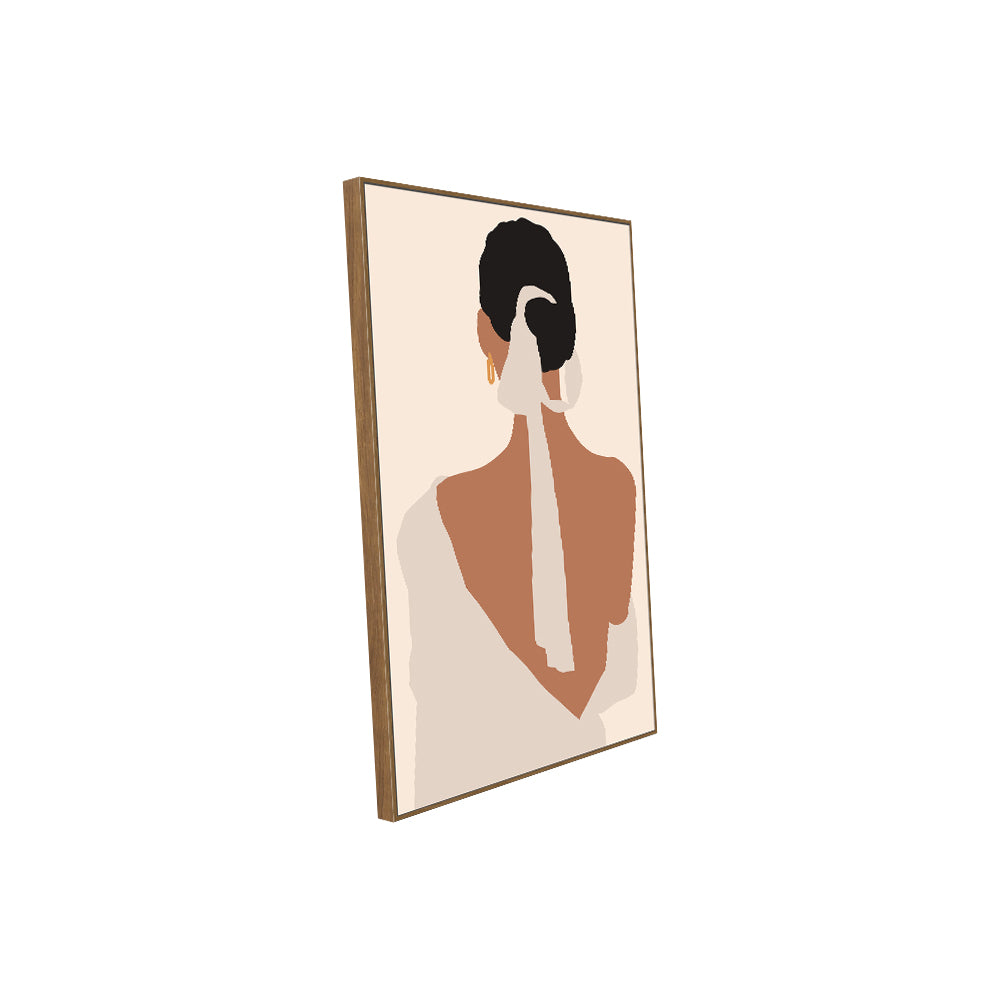 Minimalist Elegance: Woman In Veil Canvas Wall Art