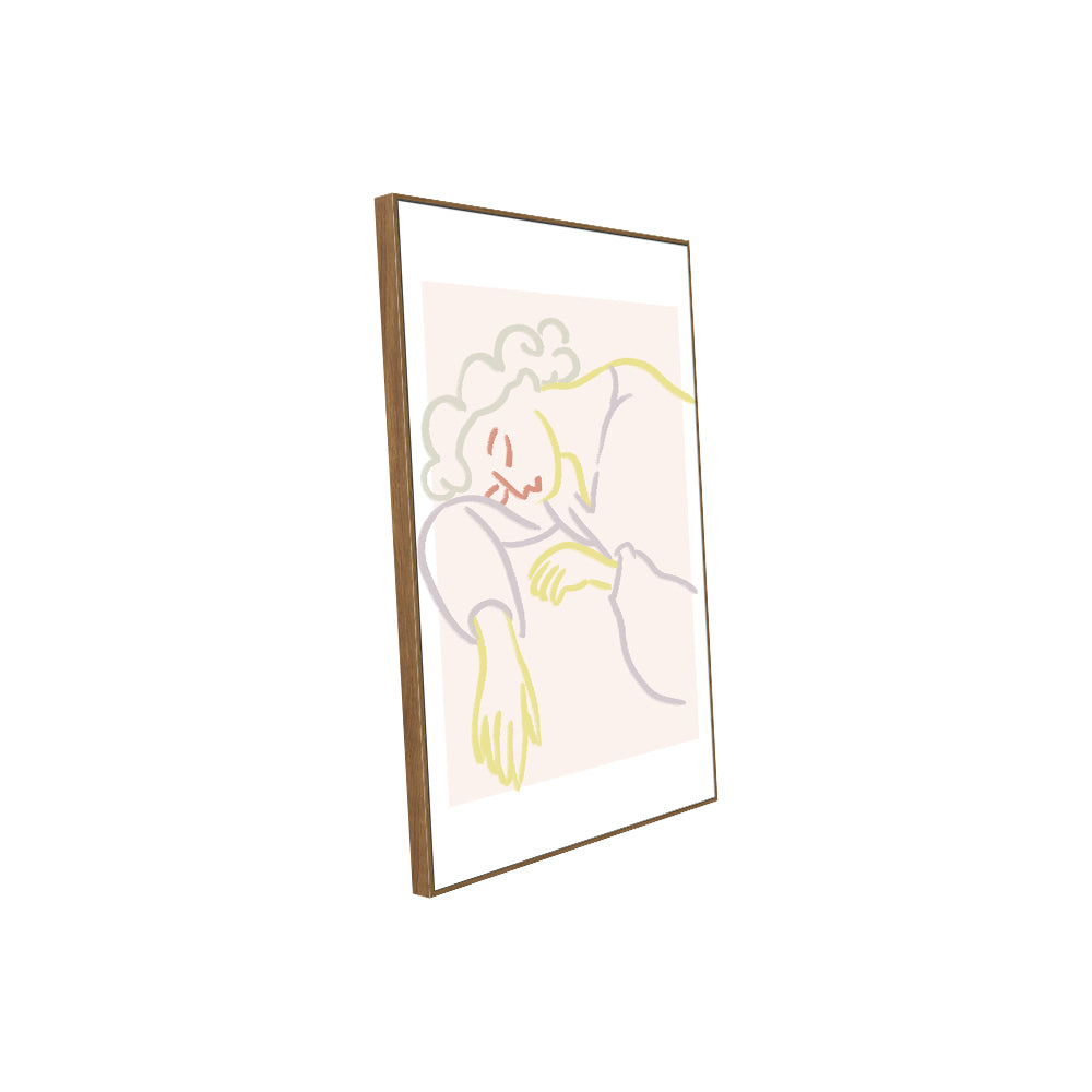 Restful Grace: Minimalist Line Art Canvas Wall Art