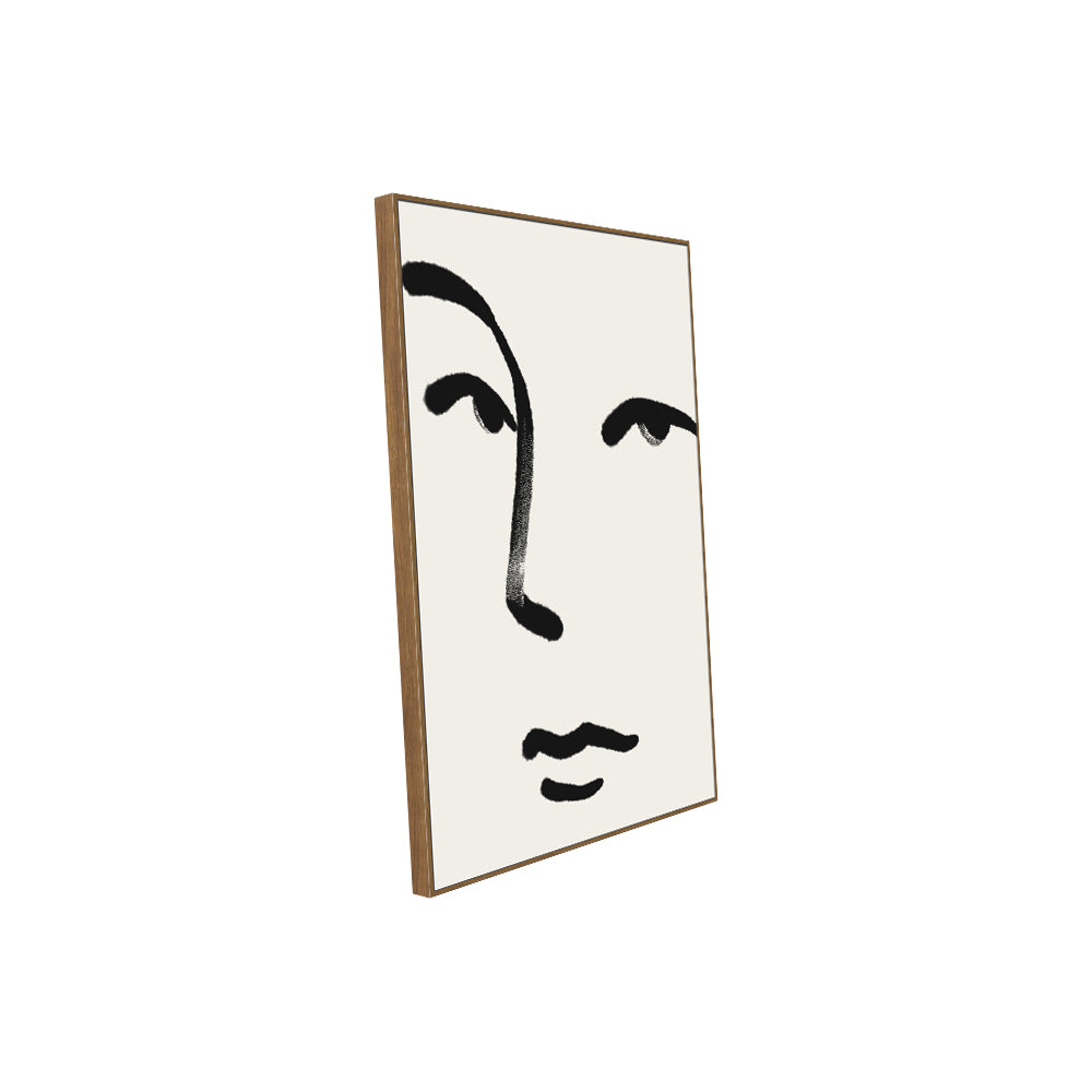 Minimalist Face Line Art - Elegant Simplicity Canvas Wall Art