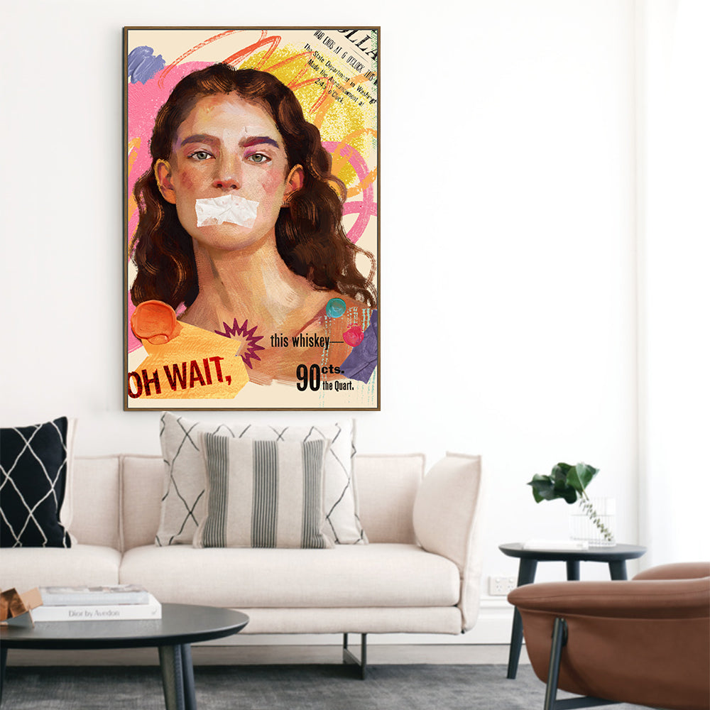 Expressive Collage - Bold And Thought-Provoking Design Canvas Wall Art