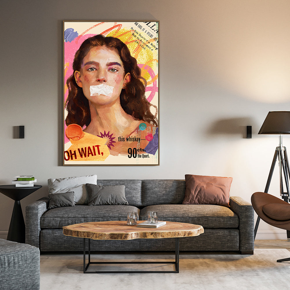 Expressive Collage - Bold And Thought-Provoking Design Canvas Wall Art