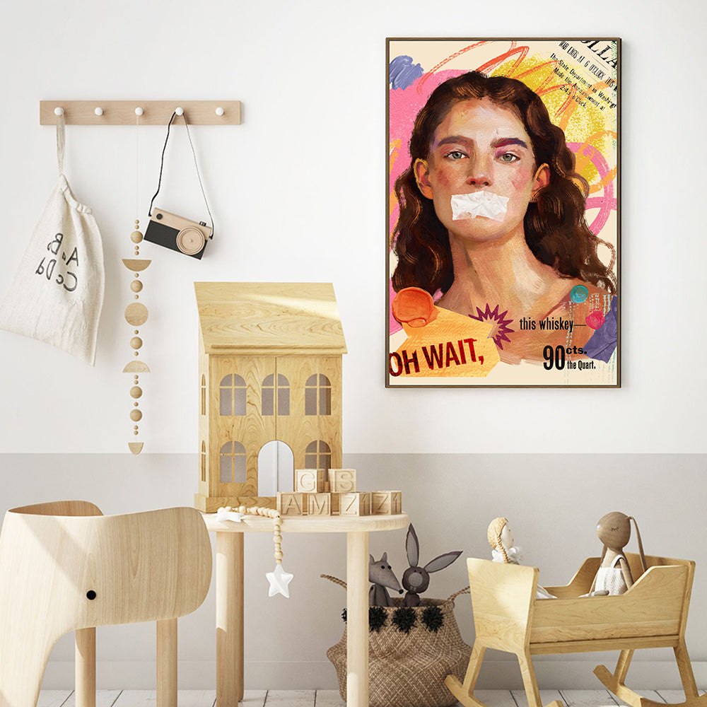 Expressive Collage - Bold And Thought-Provoking Design Canvas Wall Art