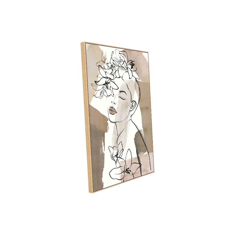 Graceful Floral Line Art Canvas Wall Art