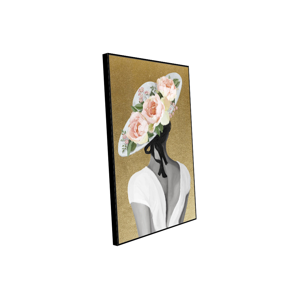 Timeless Elegance With Floral Accents Canvas Wall Art