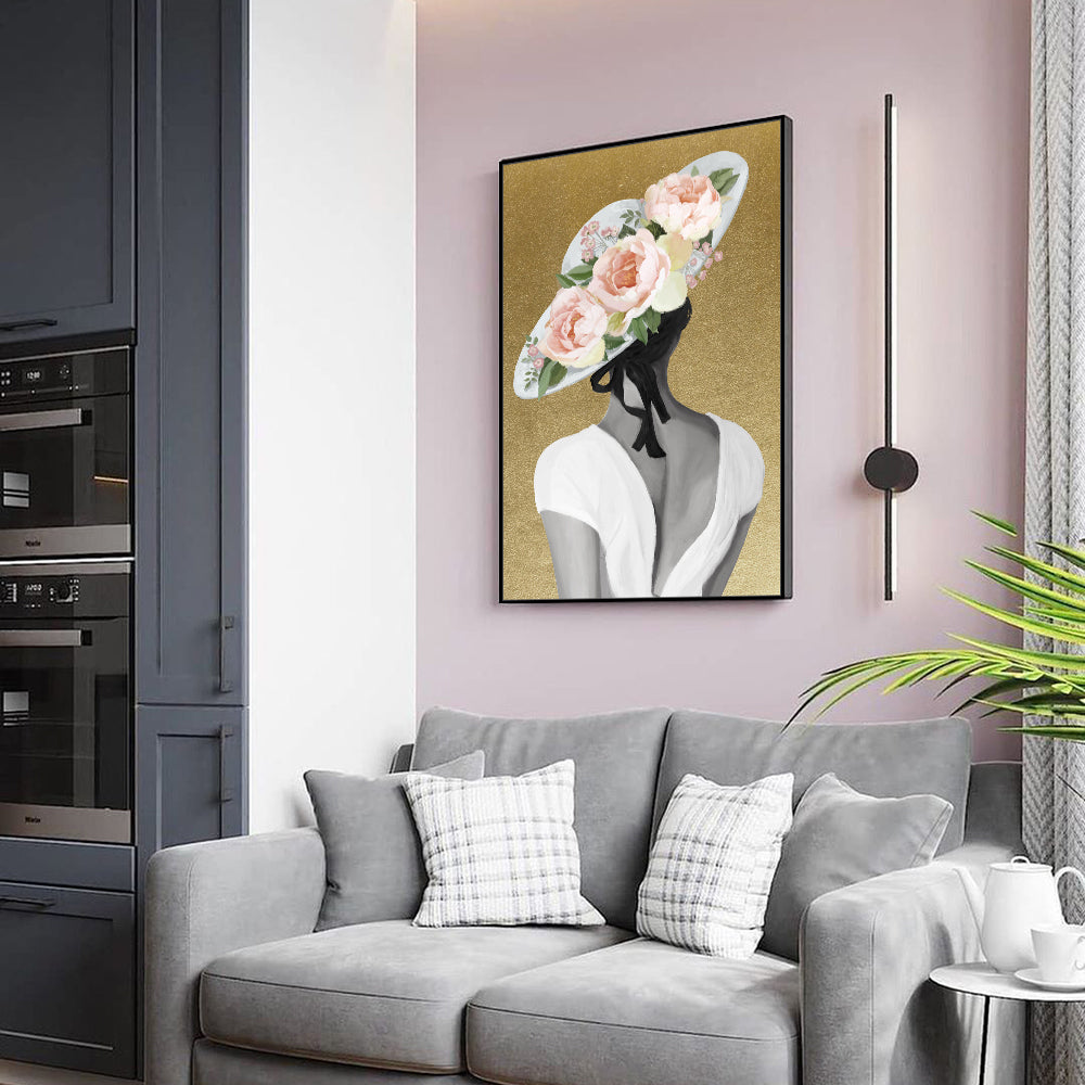 Timeless Elegance With Floral Accents Canvas Wall Art