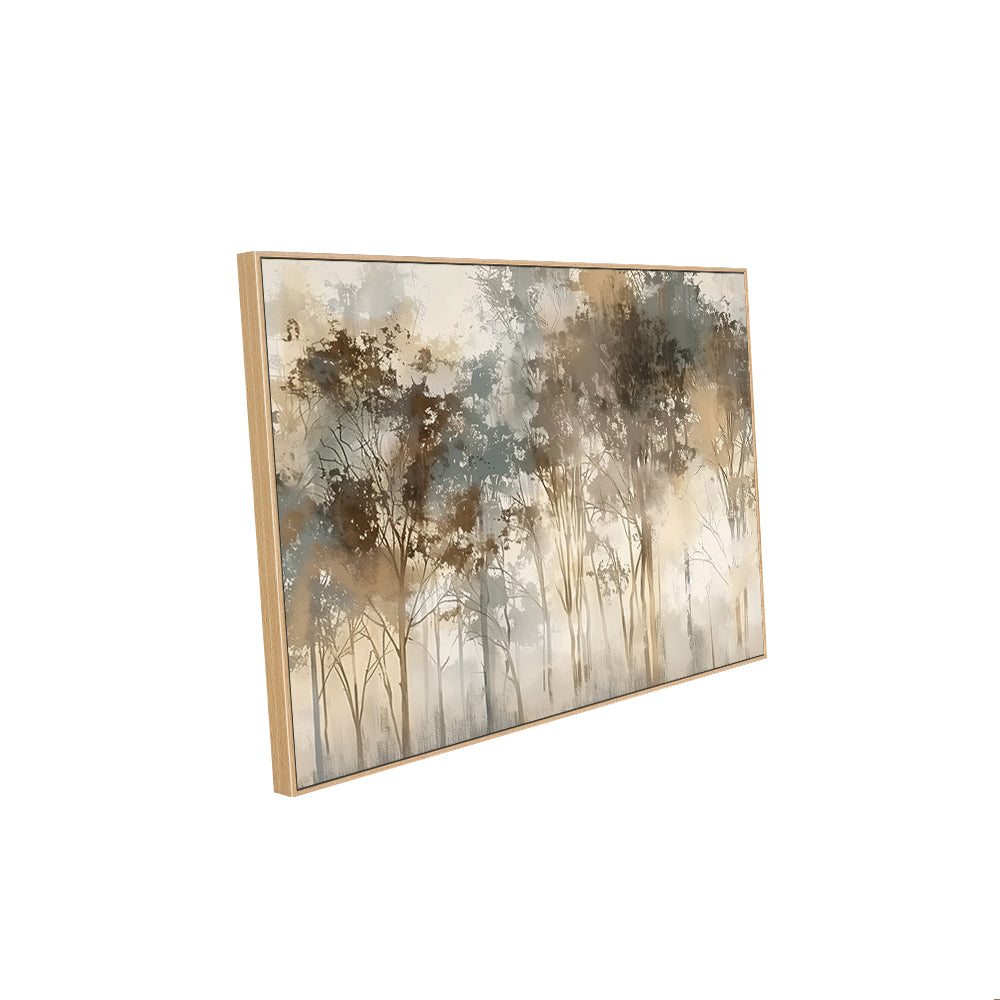 Serene Woodland Mist Canvas Wall Art