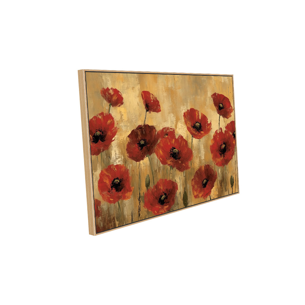 Vibrant Red Poppies Canvas Wall Art