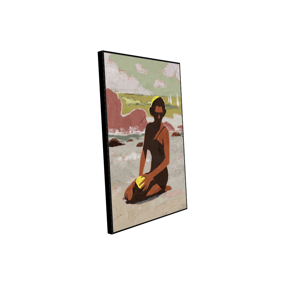 Serene Beach Moment Canvas Wall Art