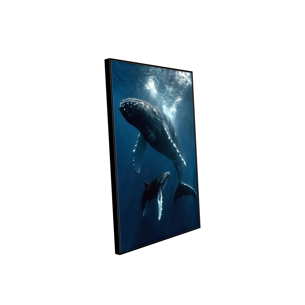 Majestic Whales Underwater Canvas Wall Art