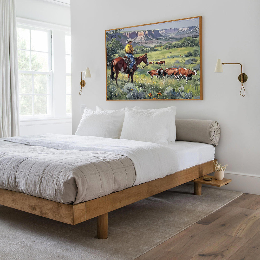 Ranch Life Cowboy Canvas Wall Art