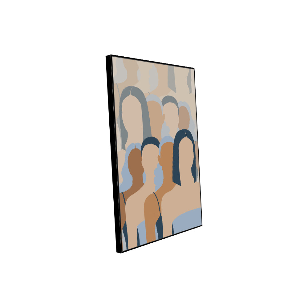 Contemporary Crowd Canvas Wall Art