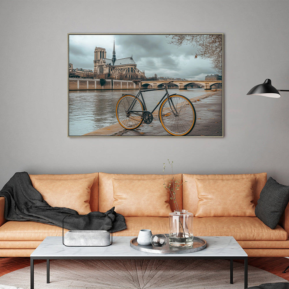 Parisian Charm Canvas Wall Art - Timeless Elegance by the Seine