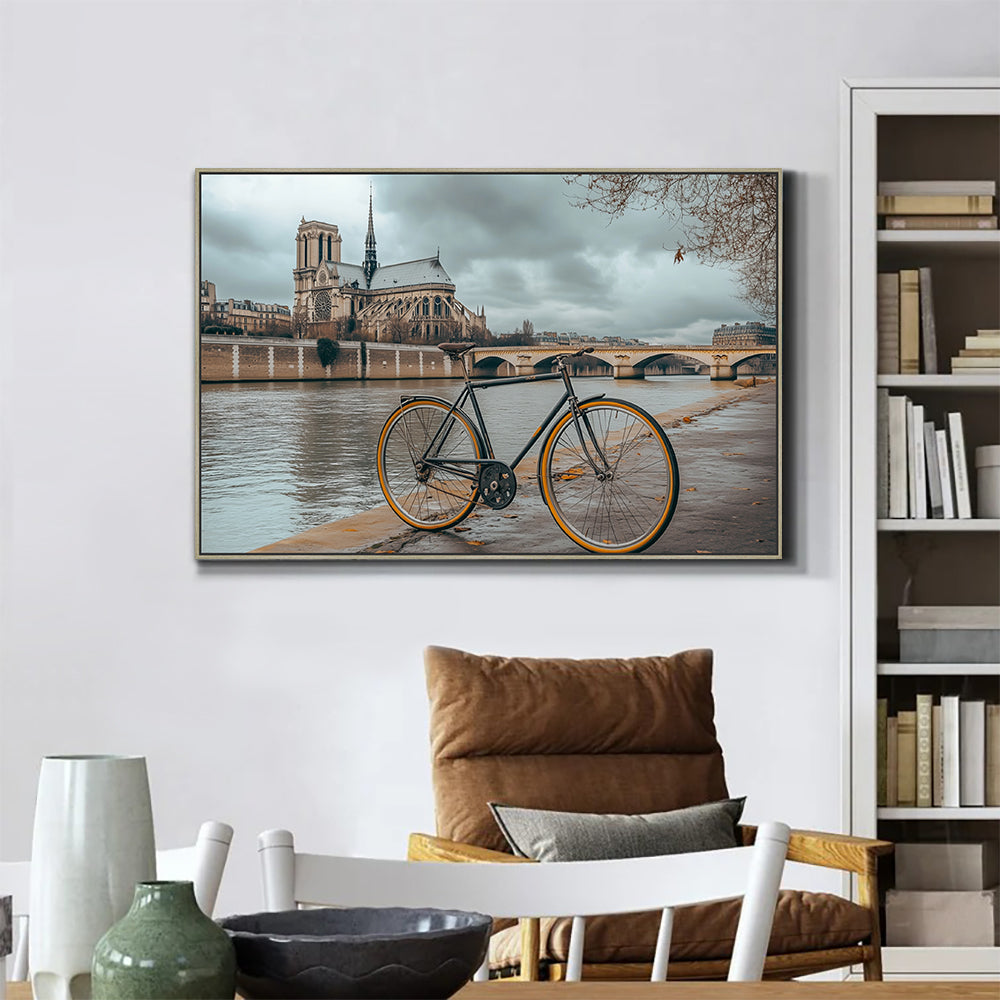 Parisian Charm Canvas Wall Art - Timeless Elegance by the Seine